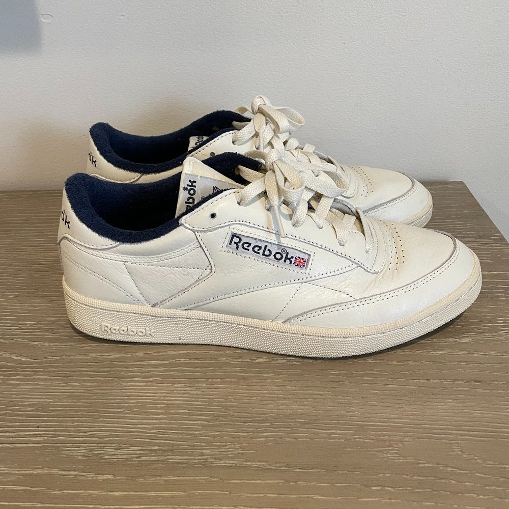 Reebok Club C 85 Vintage White/ Navy Men's Size 10